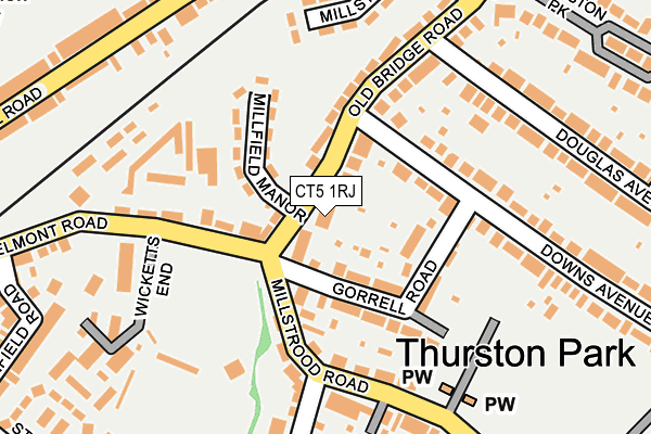 CT5 1RJ map - OS OpenMap – Local (Ordnance Survey)