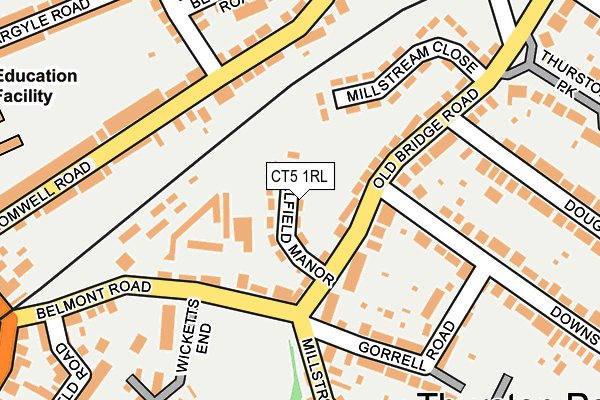 CT5 1RL map - OS OpenMap – Local (Ordnance Survey)