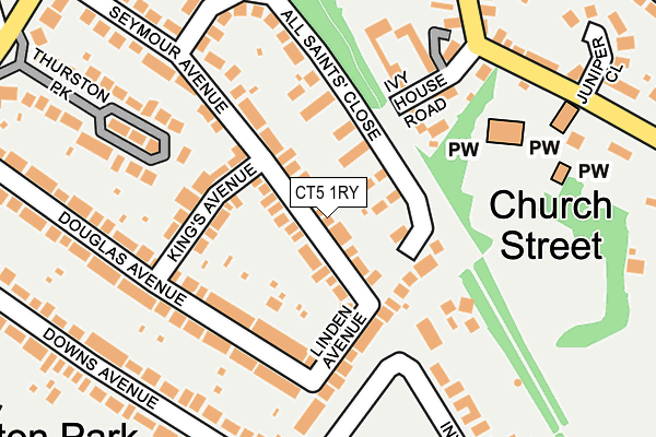 CT5 1RY map - OS OpenMap – Local (Ordnance Survey)