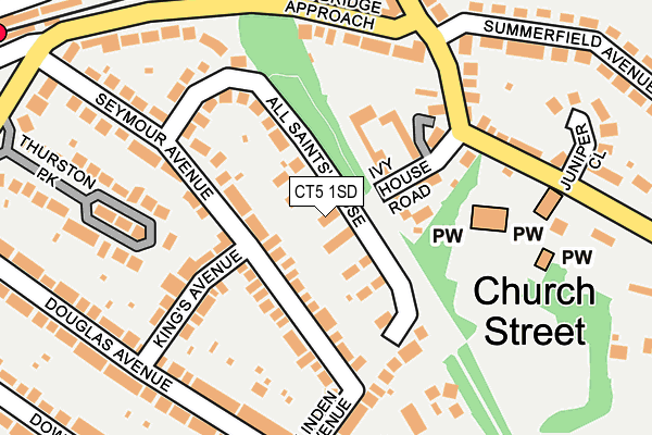 CT5 1SD map - OS OpenMap – Local (Ordnance Survey)