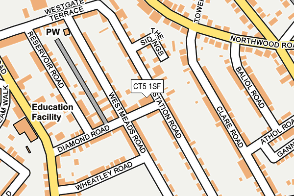 CT5 1SF map - OS OpenMap – Local (Ordnance Survey)