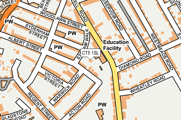 CT5 1SL map - OS OpenMap – Local (Ordnance Survey)