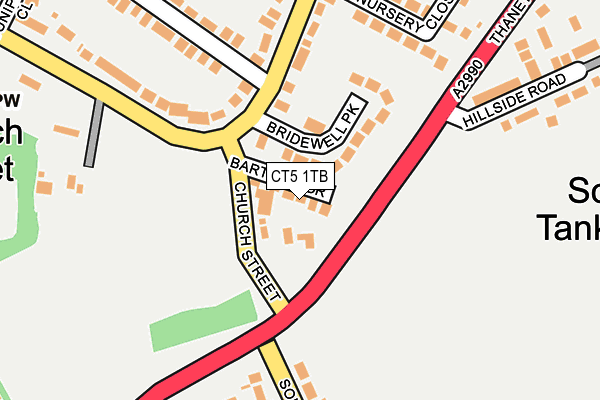 CT5 1TB map - OS OpenMap – Local (Ordnance Survey)