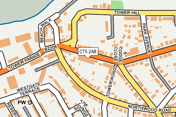 CT5 2AB map - OS OpenMap – Local (Ordnance Survey)