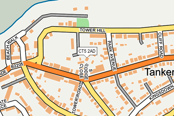 CT5 2AD map - OS OpenMap – Local (Ordnance Survey)