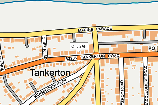 CT5 2AH map - OS OpenMap – Local (Ordnance Survey)