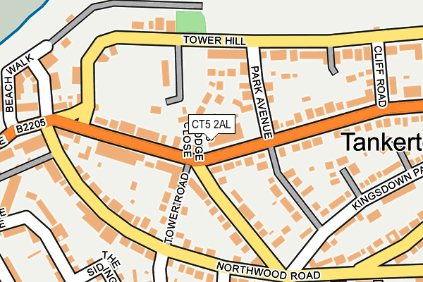 CT5 2AL map - OS OpenMap – Local (Ordnance Survey)