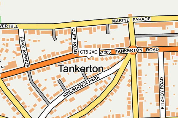 CT5 2AQ map - OS OpenMap – Local (Ordnance Survey)