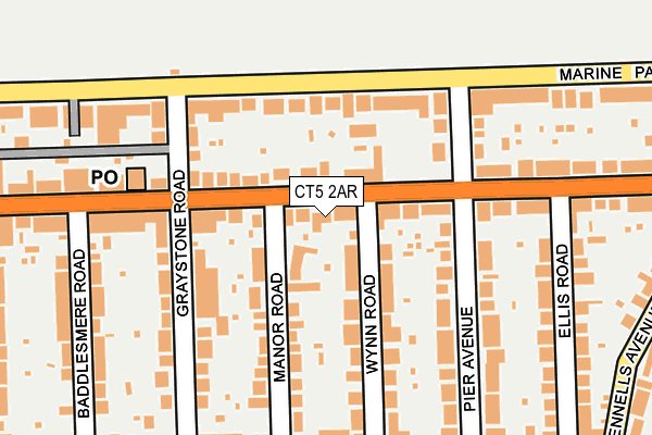 CT5 2AR map - OS OpenMap – Local (Ordnance Survey)