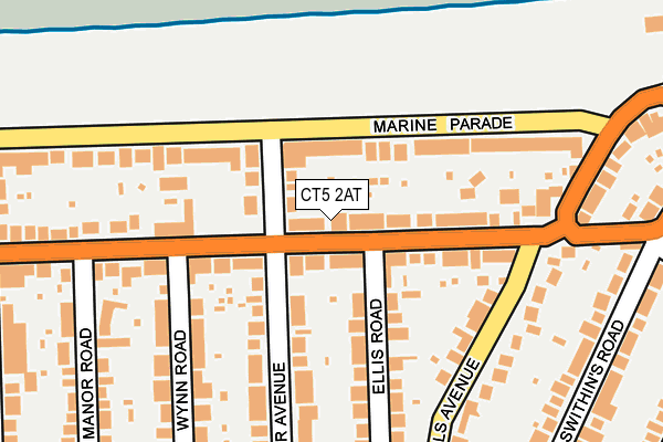 CT5 2AT map - OS OpenMap – Local (Ordnance Survey)