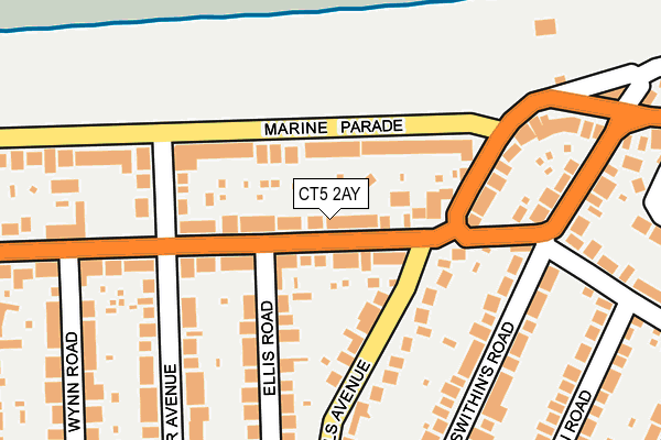 CT5 2AY map - OS OpenMap – Local (Ordnance Survey)