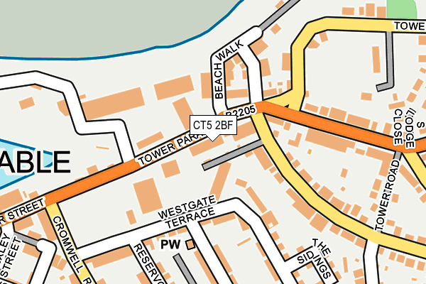CT5 2BF map - OS OpenMap – Local (Ordnance Survey)