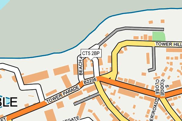 CT5 2BP map - OS OpenMap – Local (Ordnance Survey)