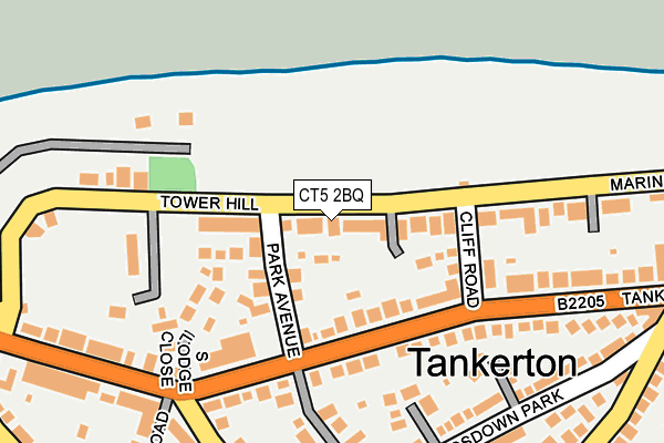 CT5 2BQ map - OS OpenMap – Local (Ordnance Survey)