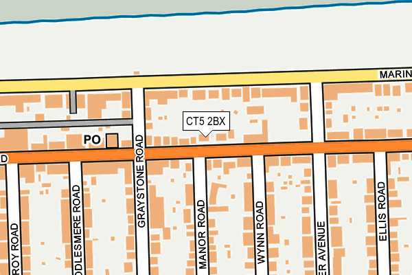 CT5 2BX map - OS OpenMap – Local (Ordnance Survey)