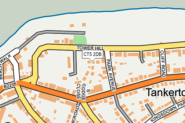 CT5 2DB map - OS OpenMap – Local (Ordnance Survey)