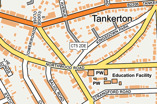 CT5 2DE map - OS OpenMap – Local (Ordnance Survey)