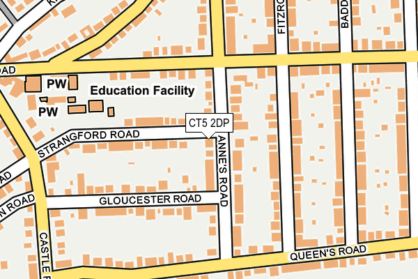 CT5 2DP map - OS OpenMap – Local (Ordnance Survey)