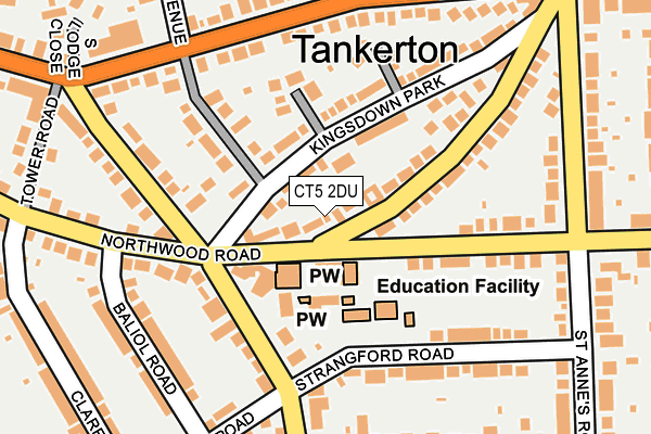 CT5 2DU map - OS OpenMap – Local (Ordnance Survey)