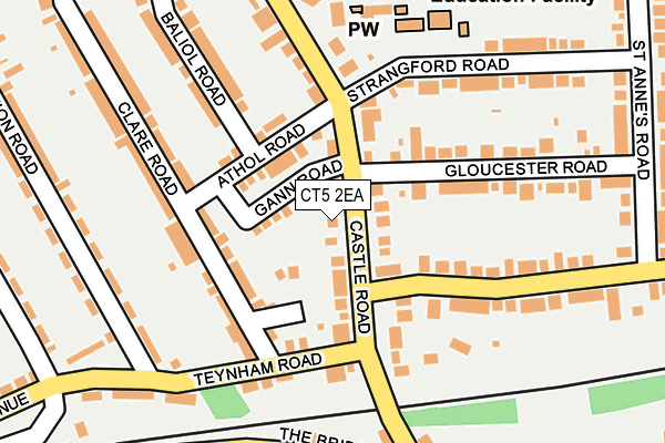 CT5 2EA map - OS OpenMap – Local (Ordnance Survey)