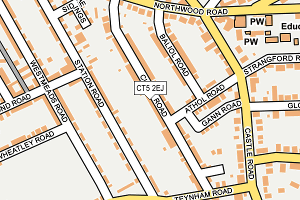 CT5 2EJ map - OS OpenMap – Local (Ordnance Survey)