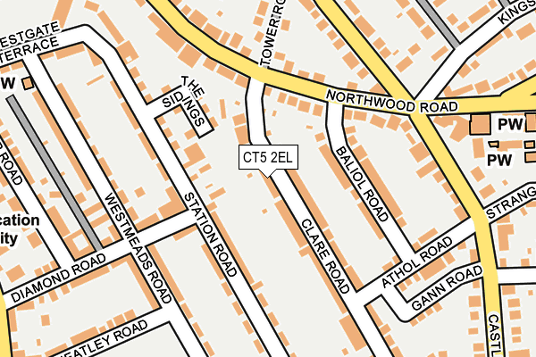 CT5 2EL map - OS OpenMap – Local (Ordnance Survey)