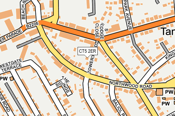 CT5 2ER map - OS OpenMap – Local (Ordnance Survey)