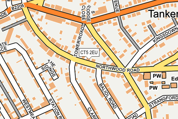 CT5 2EU map - OS OpenMap – Local (Ordnance Survey)