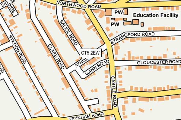 CT5 2EW map - OS OpenMap – Local (Ordnance Survey)