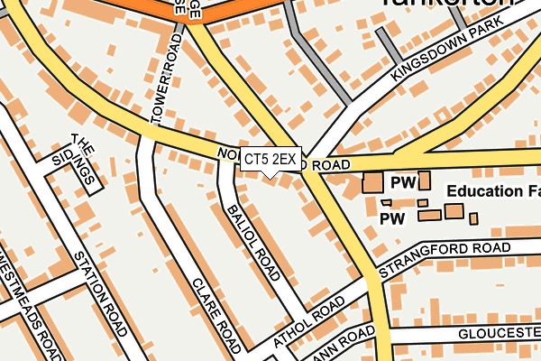 CT5 2EX map - OS OpenMap – Local (Ordnance Survey)