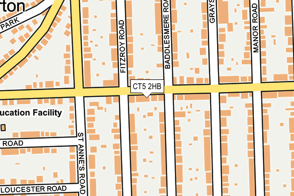CT5 2HB map - OS OpenMap – Local (Ordnance Survey)