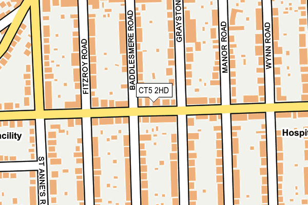 CT5 2HD map - OS OpenMap – Local (Ordnance Survey)