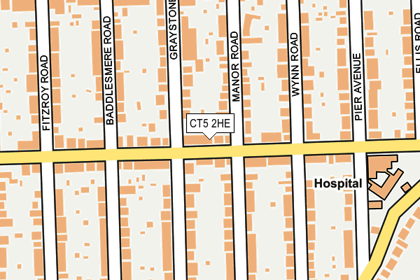 CT5 2HE map - OS OpenMap – Local (Ordnance Survey)