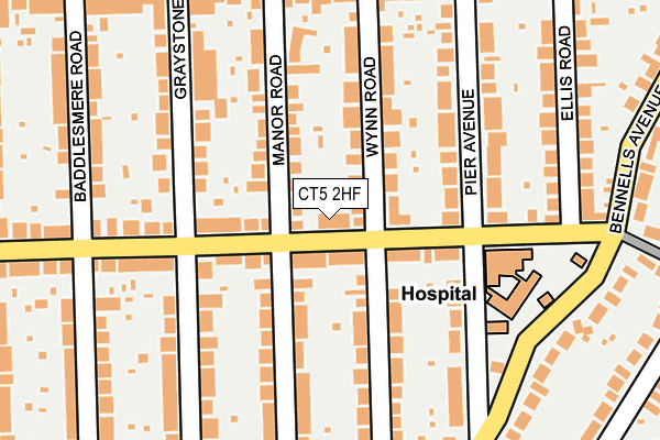 CT5 2HF map - OS OpenMap – Local (Ordnance Survey)