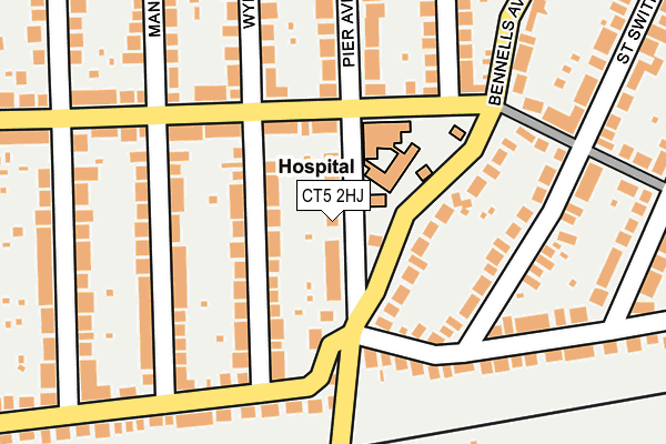 CT5 2HJ map - OS OpenMap – Local (Ordnance Survey)