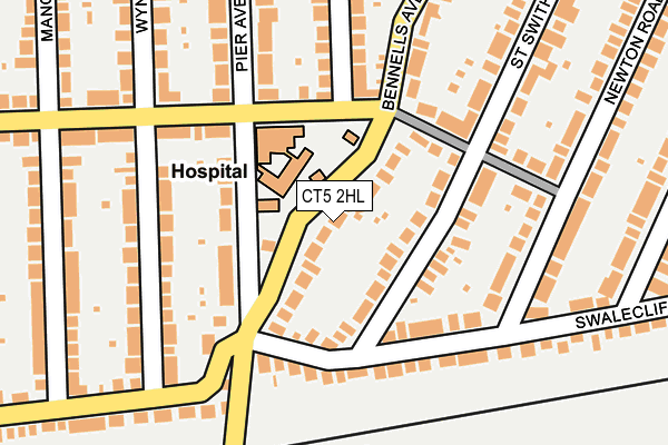 CT5 2HL map - OS OpenMap – Local (Ordnance Survey)