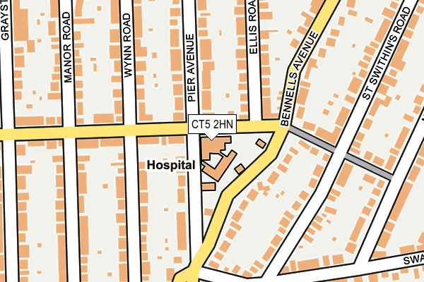 CT5 2HN map - OS OpenMap – Local (Ordnance Survey)