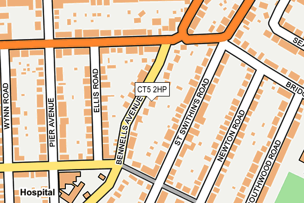 CT5 2HP map - OS OpenMap – Local (Ordnance Survey)