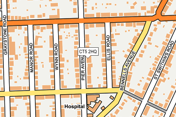 CT5 2HQ map - OS OpenMap – Local (Ordnance Survey)