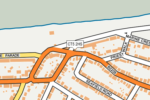 CT5 2HS map - OS OpenMap – Local (Ordnance Survey)