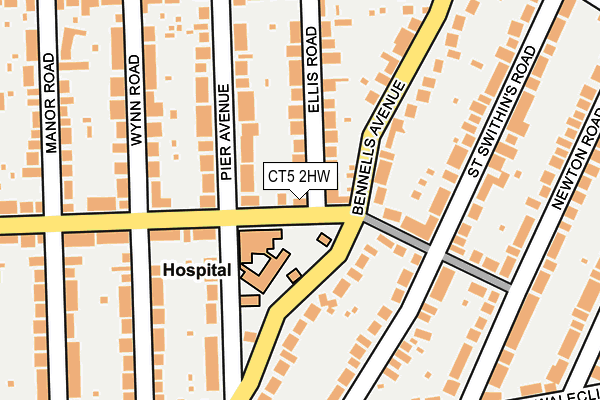 CT5 2HW map - OS OpenMap – Local (Ordnance Survey)