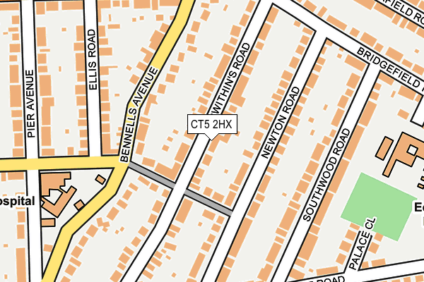 CT5 2HX map - OS OpenMap – Local (Ordnance Survey)