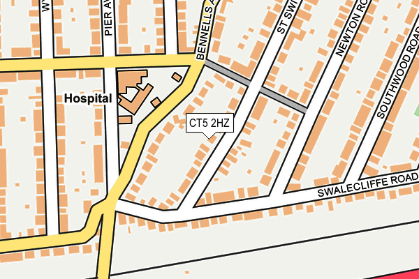 CT5 2HZ map - OS OpenMap – Local (Ordnance Survey)