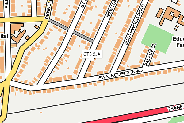 CT5 2JA map - OS OpenMap – Local (Ordnance Survey)