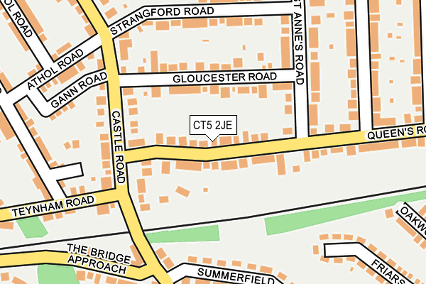 CT5 2JE map - OS OpenMap – Local (Ordnance Survey)