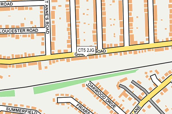 CT5 2JG map - OS OpenMap – Local (Ordnance Survey)