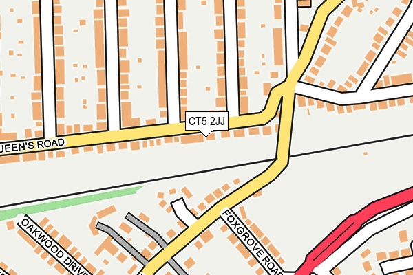 CT5 2JJ map - OS OpenMap – Local (Ordnance Survey)