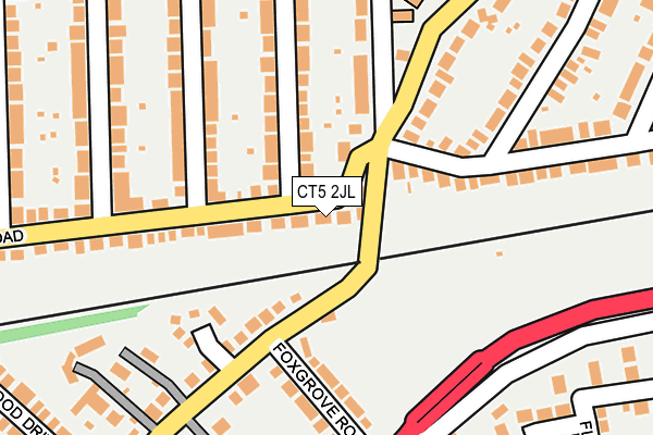 CT5 2JL map - OS OpenMap – Local (Ordnance Survey)