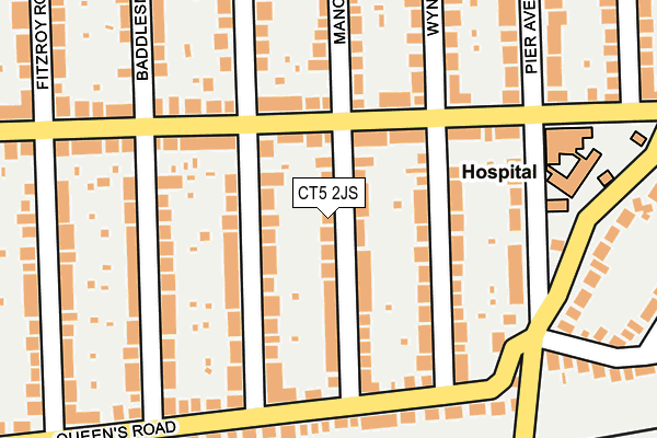 CT5 2JS map - OS OpenMap – Local (Ordnance Survey)