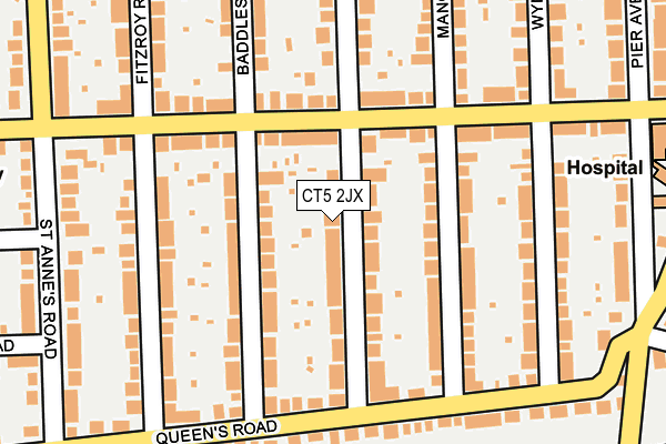 CT5 2JX map - OS OpenMap – Local (Ordnance Survey)
